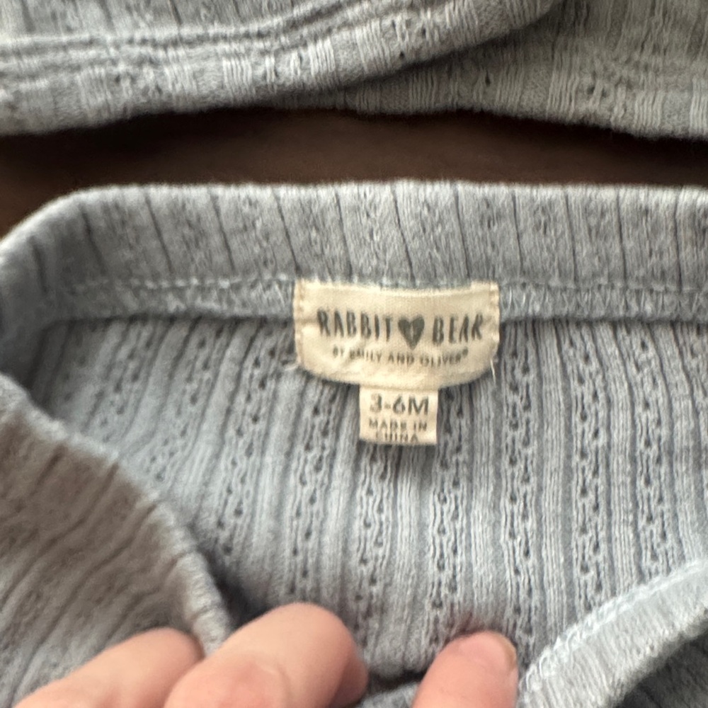 Gray Ribbed Baby One Piece Set - Picture 7 of 8